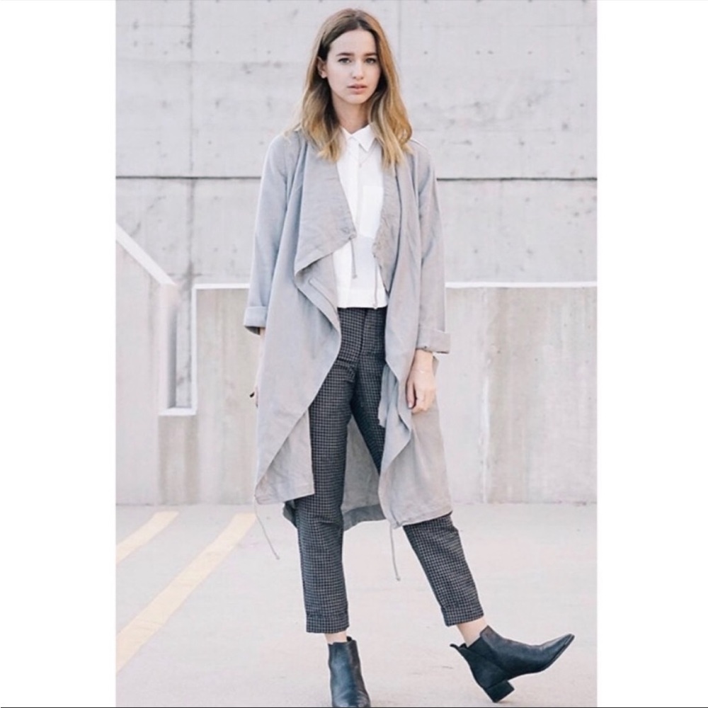 BB Dakota Ragni Tencel Drape Front Trench Coat